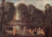 Die Zusammenkunft im Park, Jean-Antoine Watteau